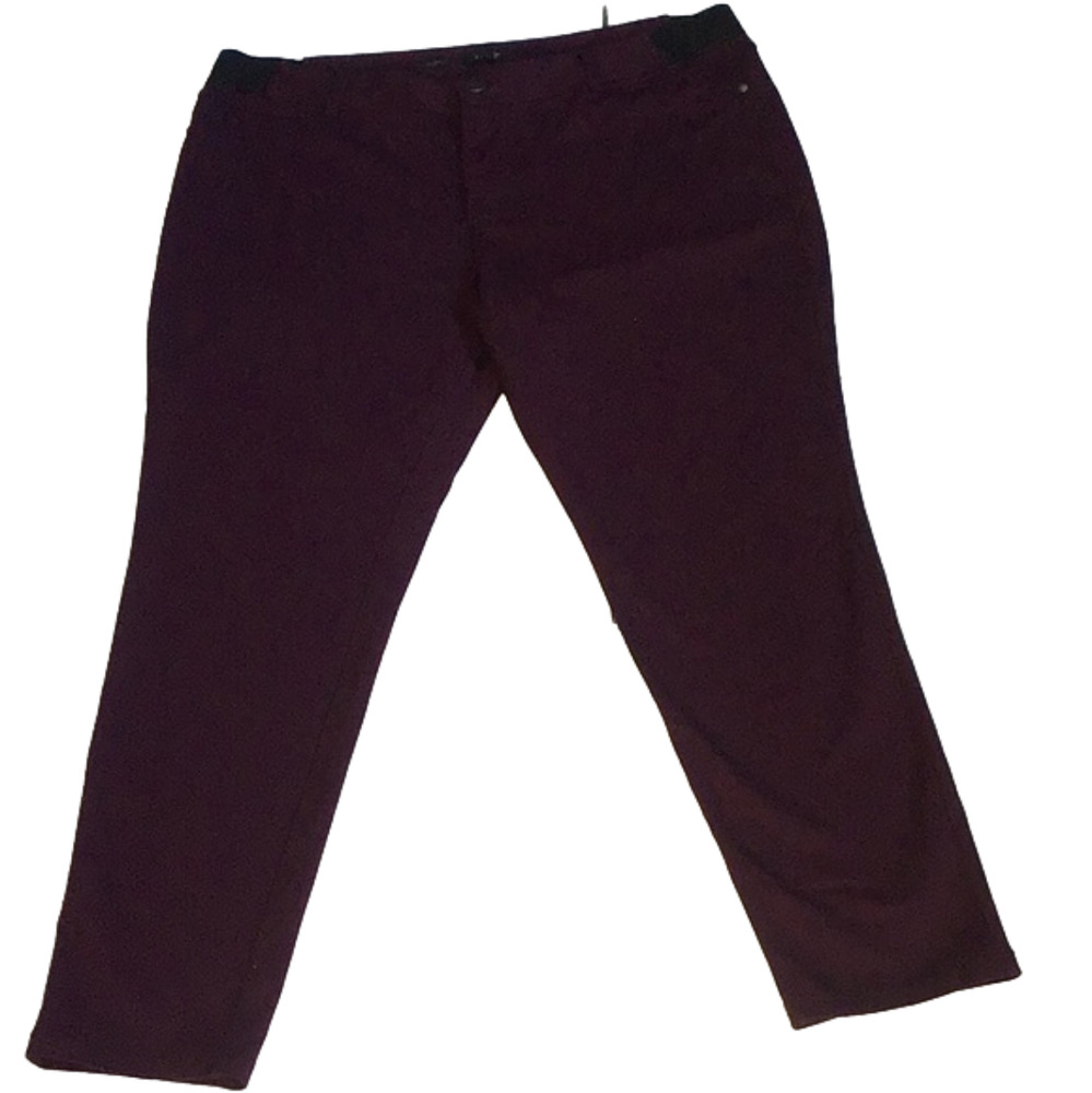 SIMPLY Vera Maroon Skinny Stretch Pants Sz XXL